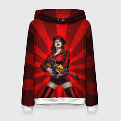Толстовка-худи женская Red alert girl, цвет: 3D-белый