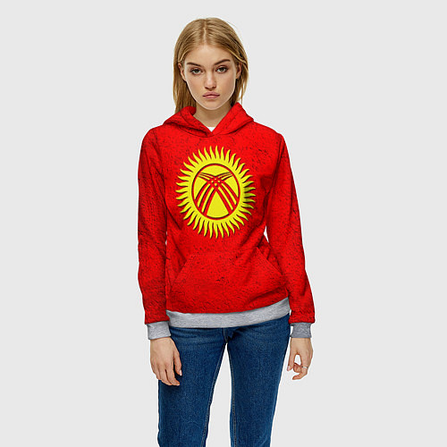 Женская толстовка Киргизия / 3D-Меланж – фото 3