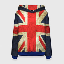 Толстовка-худи женская Великобритания, цвет: 3D-синий