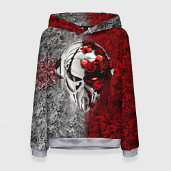 Толстовка-худи женская Pirate Station: Flowers, цвет: 3D-меланж