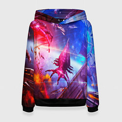 Толстовка-худи женская Mass effect, цвет: 3D-черный