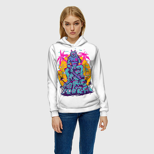 Женская толстовка Hotline Miami: Throne / 3D-Белый – фото 3
