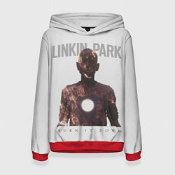 Толстовка-худи женская Linkin Park: Burn it down, цвет: 3D-красный