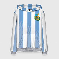Толстовка-худи женская Сборная Аргентины: ЧМ-2018, цвет: 3D-меланж