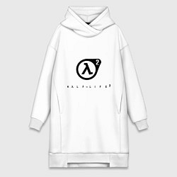 Женское худи-платье Half Life 2, цвет: белый