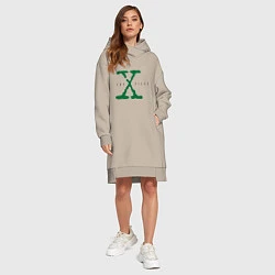 Женское худи-платье The X-files, цвет: миндальный — фото 2
