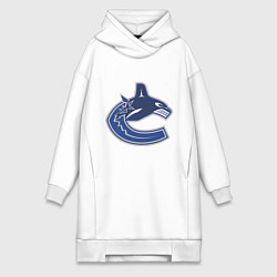 Женское худи-платье Vancouver Canucks, цвет: белый