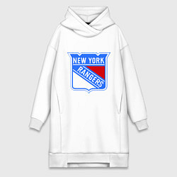 Женское худи-платье New York Rangers, цвет: белый