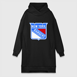 Женское худи-платье New York Rangers, цвет: черный