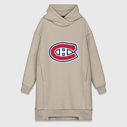 Женское худи-платье Montreal Canadiens, цвет: миндальный