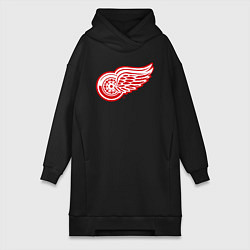 Женское худи-платье Detroit Red Wings, цвет: черный