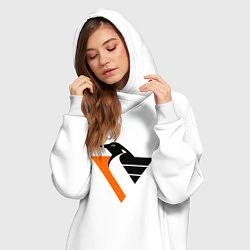 Женское худи-платье Pittsburgh Penguins, цвет: белый — фото 2