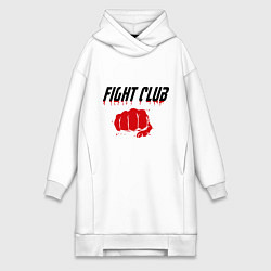 Женское худи-платье Fight Club, цвет: белый