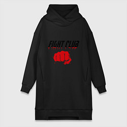 Женское худи-платье Fight Club, цвет: черный