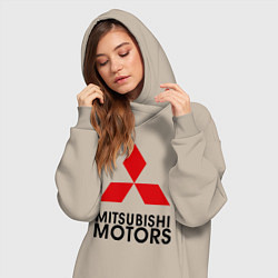 Женское худи-платье Mitsubishi, цвет: миндальный — фото 2