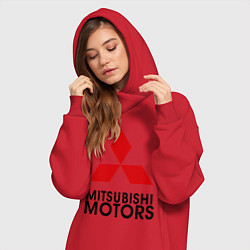 Женское худи-платье Mitsubishi, цвет: красный — фото 2