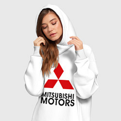 Женское худи-платье Mitsubishi, цвет: белый — фото 2