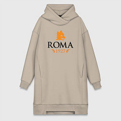 Женское худи-платье AS Roma 1927, цвет: миндальный