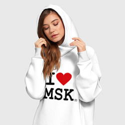 Женское худи-платье I love MSK, цвет: белый — фото 2