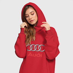 Женское худи-платье Audi, цвет: красный — фото 2