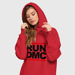 Женское худи-платье Run DMC, цвет: красный — фото 2