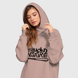 Женское худи-платье Naughty by nature, цвет: пыльно-розовый — фото 2