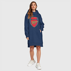 Женское худи-платье Arsenal FC, цвет: тёмно-синий — фото 2