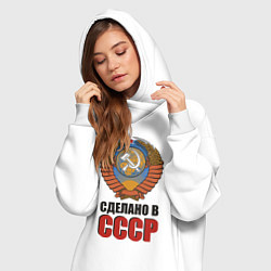 Женское худи-платье Сделано в СССР, цвет: белый — фото 2