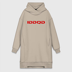Женское худи-платье IDDQD Doom, цвет: миндальный
