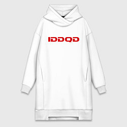 Женское худи-платье IDDQD Doom, цвет: белый