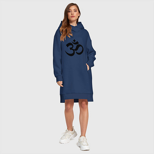 Женская толстовка-платье ОМ-Йога / Тёмно-синий – фото 4