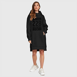 Женское худи-платье Бойся 228, цвет: черный — фото 2