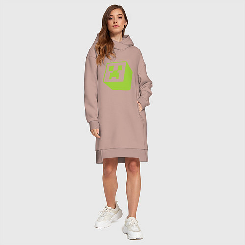 Женская толстовка-платье Green Creeper / Пыльно-розовый – фото 4