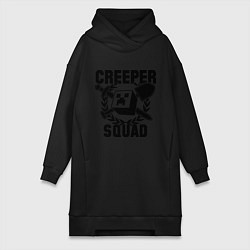 Женское худи-платье Creeper Squad, цвет: черный