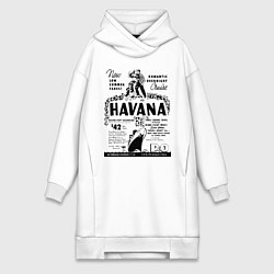 Женское худи-платье Havana Cuba, цвет: белый