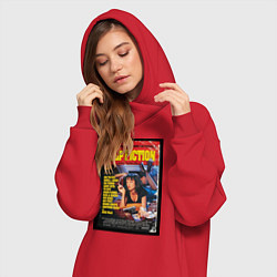 Женское худи-платье Pulp Fiction Cover, цвет: красный — фото 2
