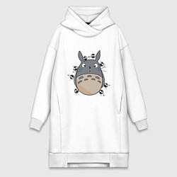 Женское худи-платье Тоторо, цвет: белый