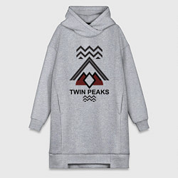Женское худи-платье Twin Peaks House, цвет: меланж