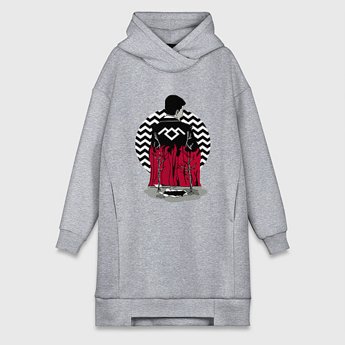 Женская толстовка-платье Twin Peaks / Меланж – фото 1