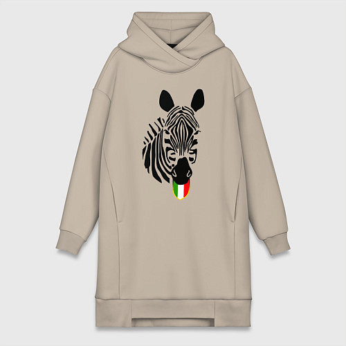 Женская толстовка-платье Juventus Zebra / Миндальный – фото 1