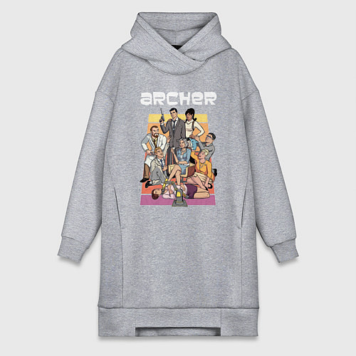 Женская толстовка-платье Archer / Меланж – фото 1