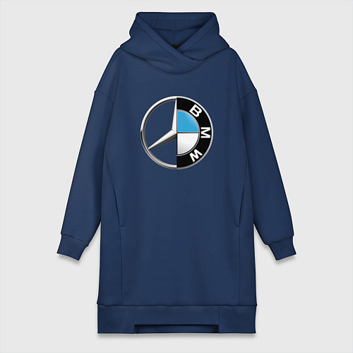 Женская толстовка-платье BROTHERS / Тёмно-синий – фото 1