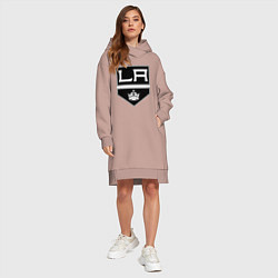 Женское худи-платье Los Angeles Kings, цвет: пыльно-розовый — фото 2