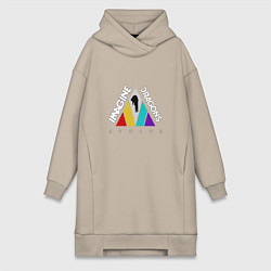 Женское худи-платье Imagine Dragons: Evolve, цвет: миндальный