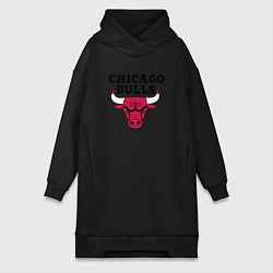 Женское худи-платье Chicago Bulls, цвет: черный