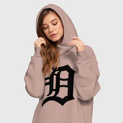 Женское худи-платье Detroit Tigers, цвет: пыльно-розовый — фото 2