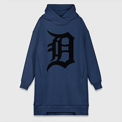 Женское худи-платье Detroit Tigers, цвет: тёмно-синий