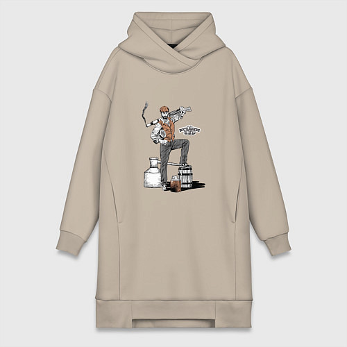 Женская толстовка-платье Бутлегер / Миндальный – фото 1