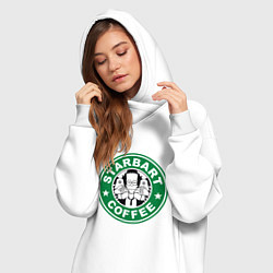 Женское худи-платье Starbart, цвет: белый — фото 2