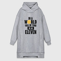 Женское худи-платье Be A Eleven, цвет: меланж